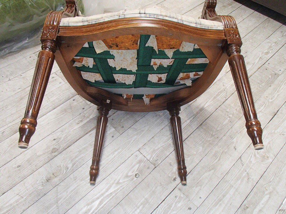 【豊富な得価】生地張替！古い木製チェア 帆布生地 アンティーク 椅子 ビンテージ レトロ イス 北欧スタイル 木製フレーム